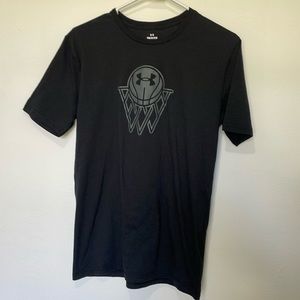 Under Armour Black T-Shirt w/ Gray Basketball Design